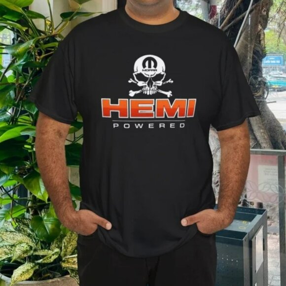 Mopar Hemi Powered Logo Cotton T-Shirt - Picture 1 of 6